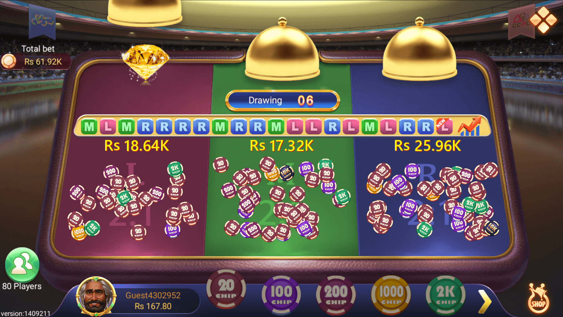 One Of Three game screenshot on LudoVegas